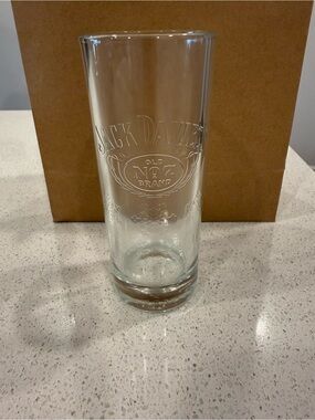 Jack Daniels Clear Tall Embossed Highball Glass